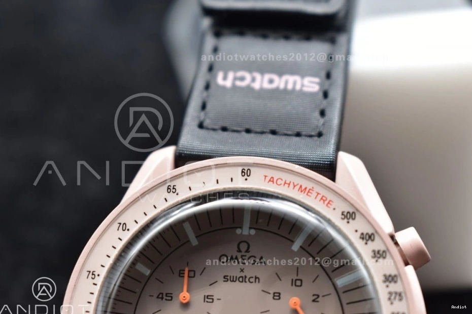 Quartz Nylon to Strap x Moonwatch Swatch Mission Jupiter on Omega Bioceramic 1226